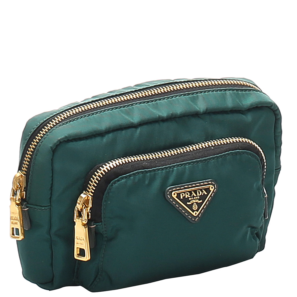 

Prada Green Canvas Pouch