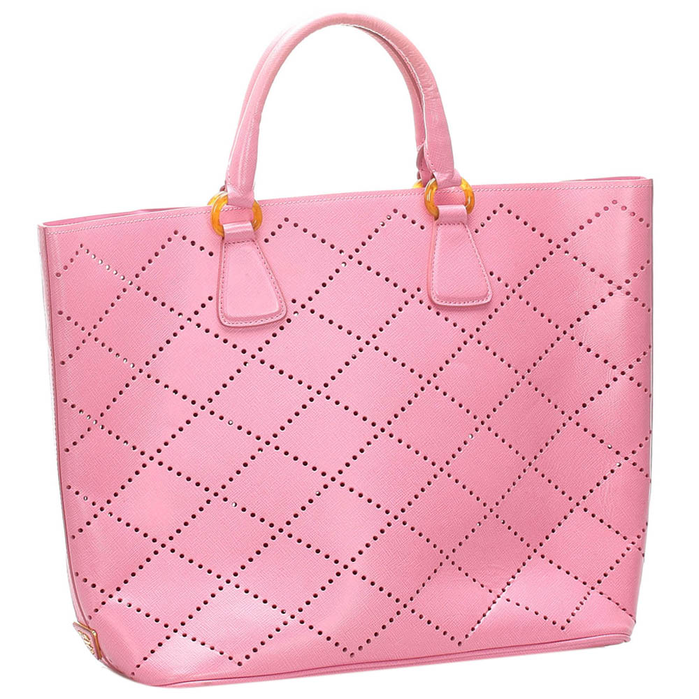 

Prada Pink Saffiano Leather Tote Bag