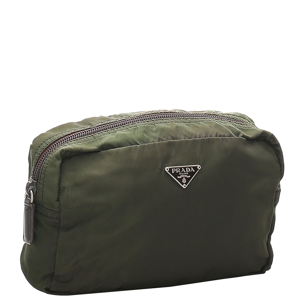 

Prada Dark Green Nylon Pouch