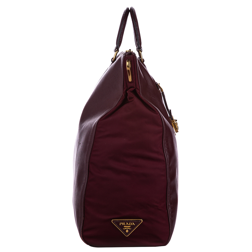 

Prada Red Saffiano Leather Satchel