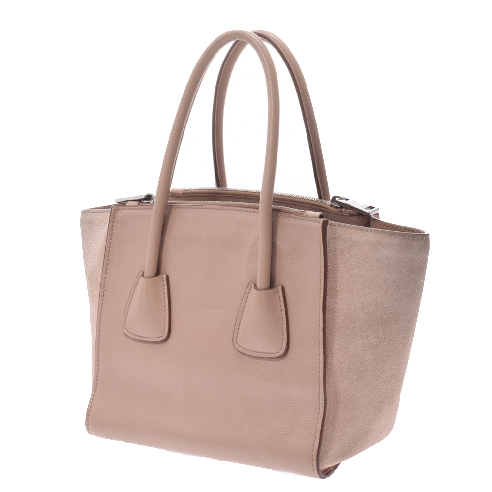 

Prada Calfskin Leather Glace Pocket Bag, Beige