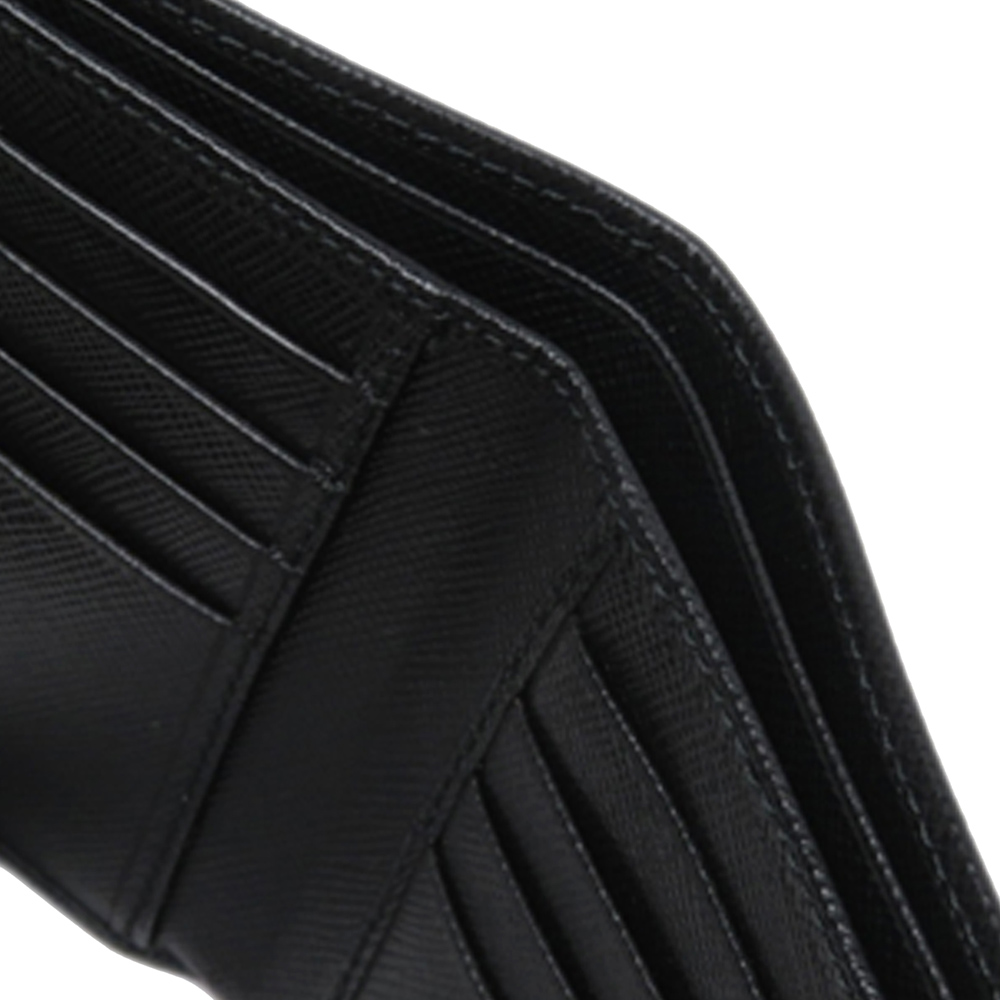 

Prada Black Bi-Fold Saffiano Leather Small Wallet