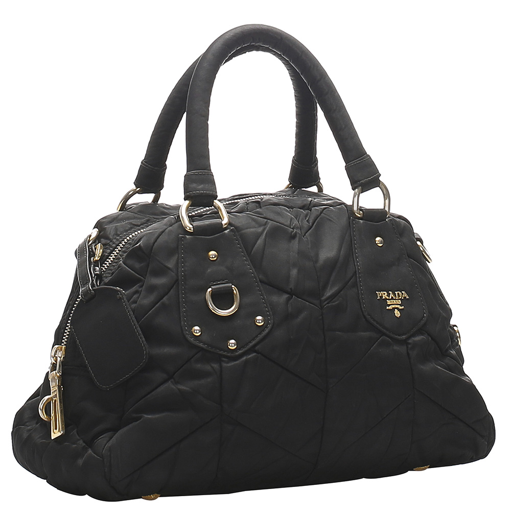 

Prada Black Tessuto Nylon Bomber Satchel