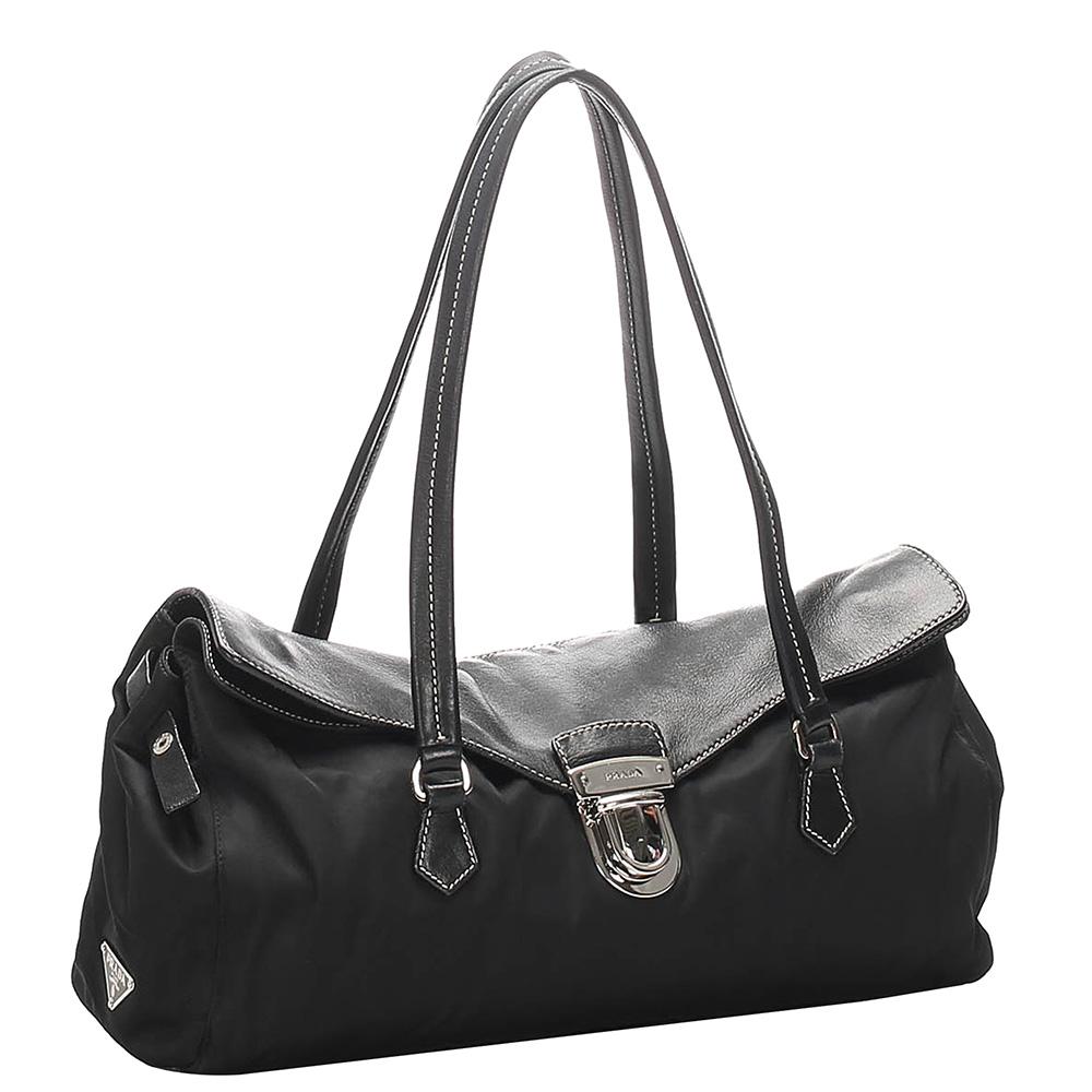 

Prada Black Tessuto And Leather Easy Shoulder Bag