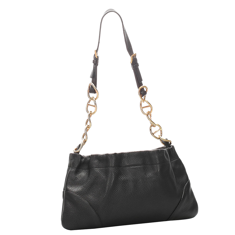 

Prada Black Leather Shoulder Bag