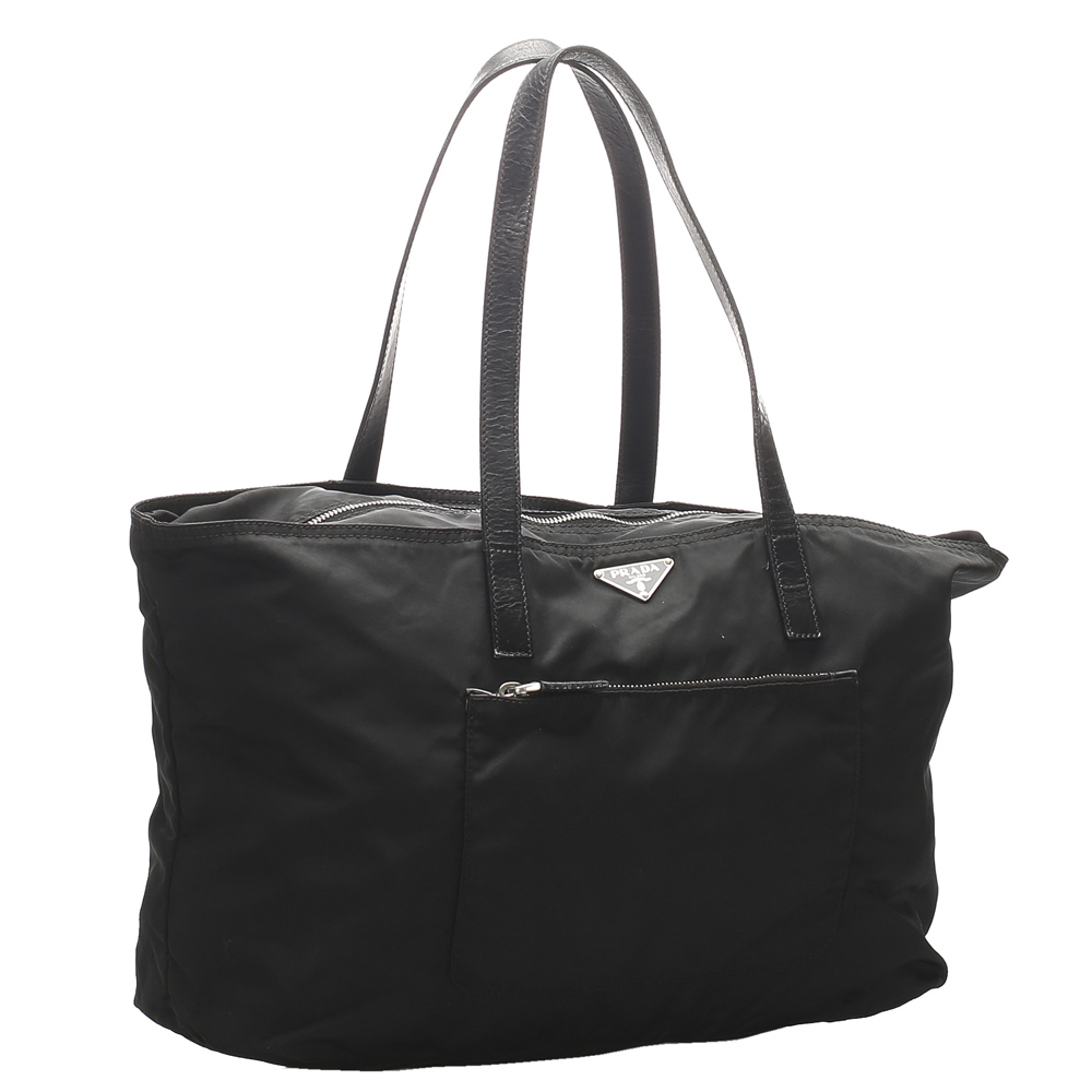 

Prada Black Nylon Tessuto Tote Bag