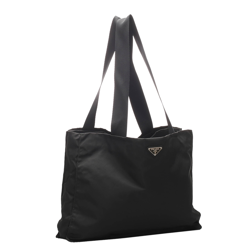 

Prada Black Nylon Tessuto Tote Bag