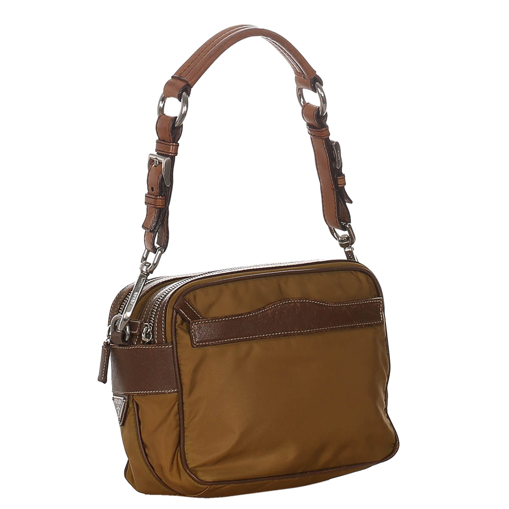 

Prada Brown Nylon Tessuto Shoulder Bag