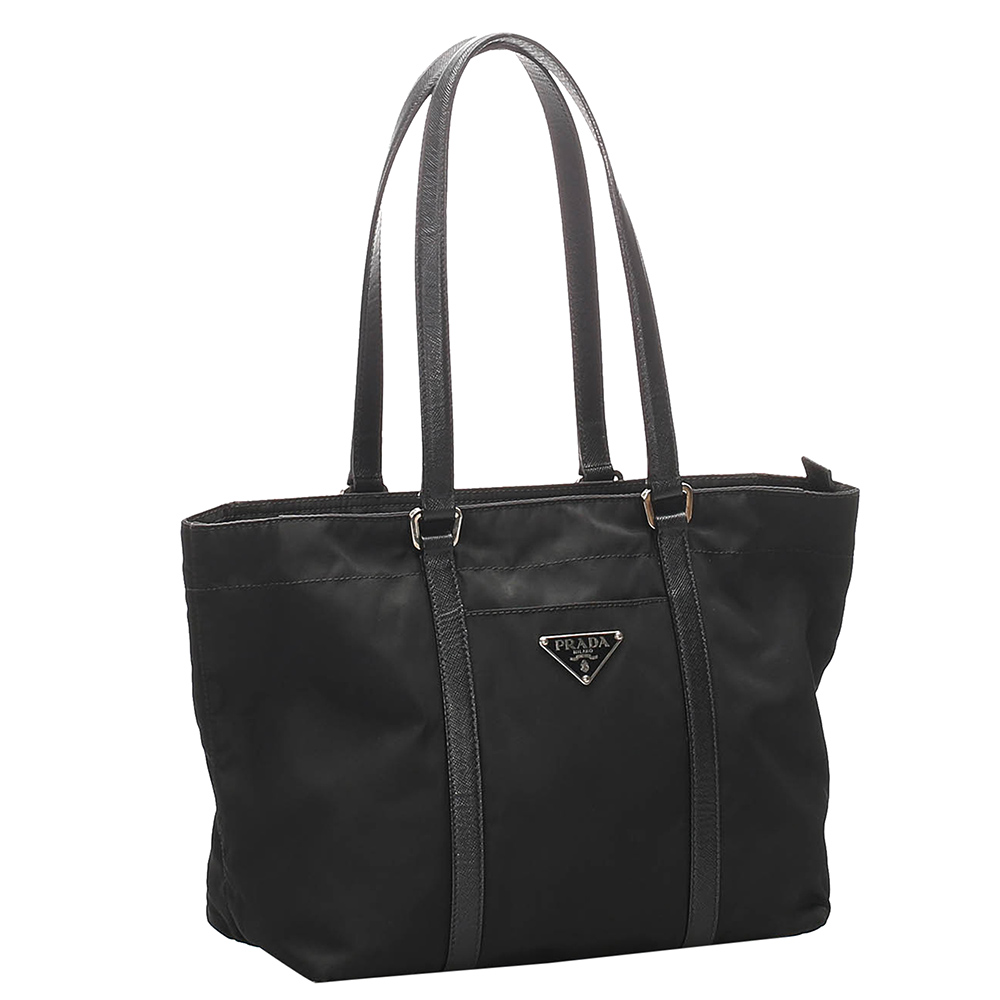 

Prada Black Nylon Tessuto Tote Bag