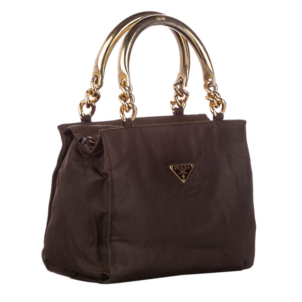 

Prada Brown Tessuto Satchel Bag