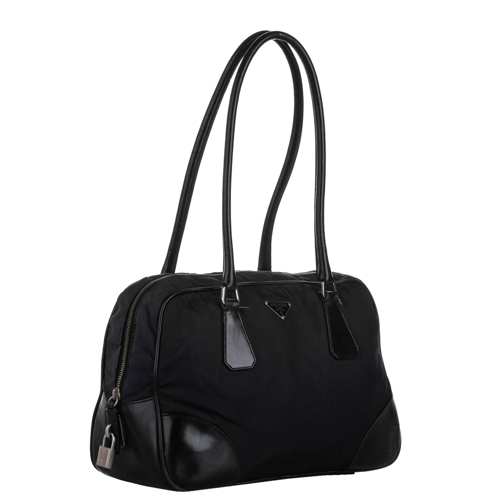 

Prada Black Tessuto Satchel bag