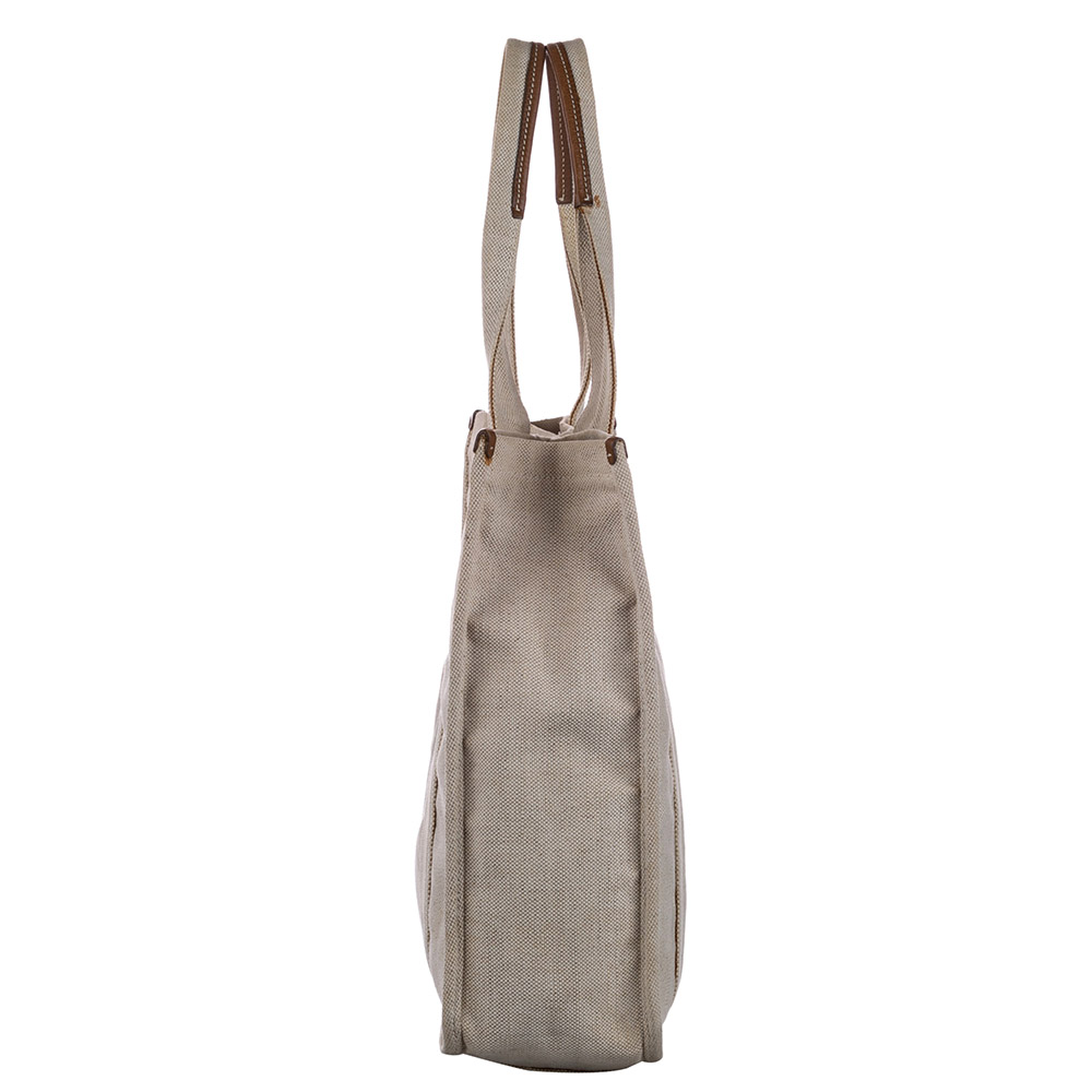 

Prada Beige Canvas Canapa Tote Bag, Brown