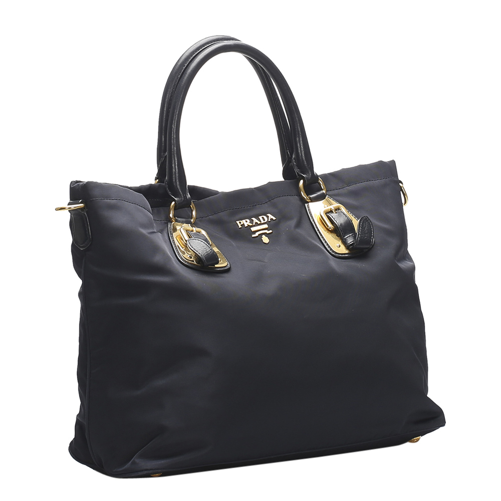 

Prada Blue Nylon Tessuto Tote Bag