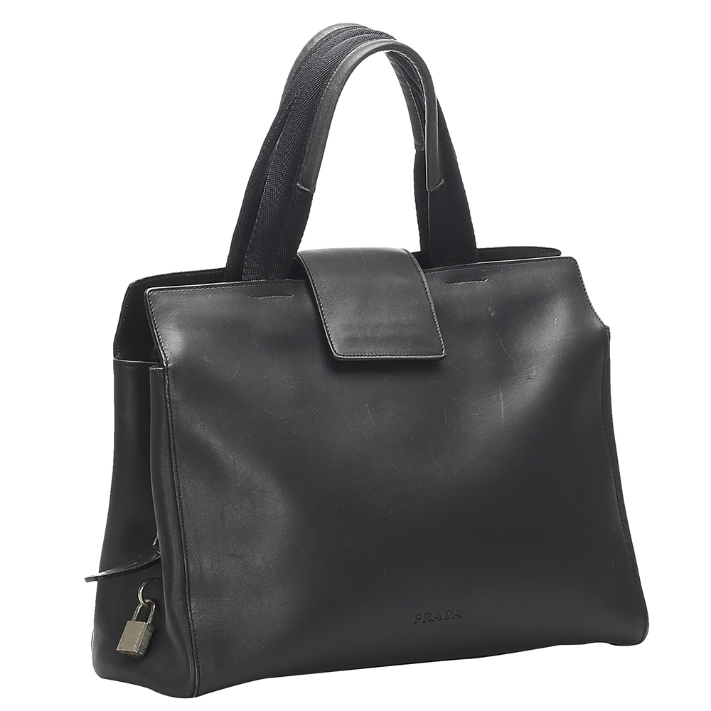 

Prada Black Calf Leather Vintage Bag