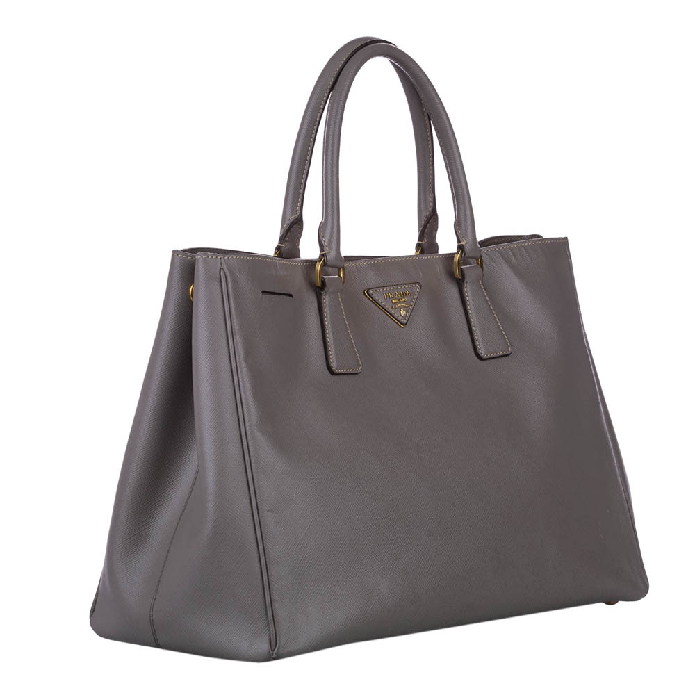 

Prada Brown Saffiano Leather Galleria Double Zip Bag