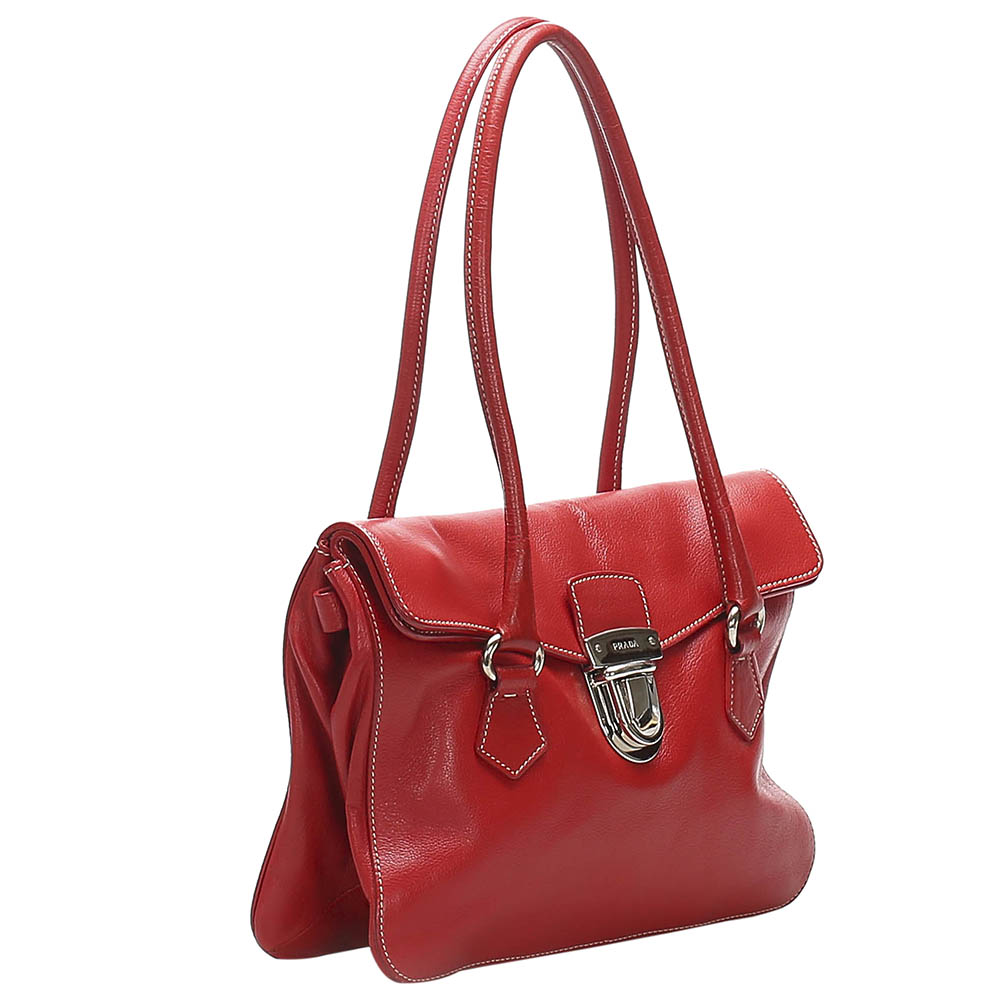 

Prada Red Leather Easy Shoulder Bag