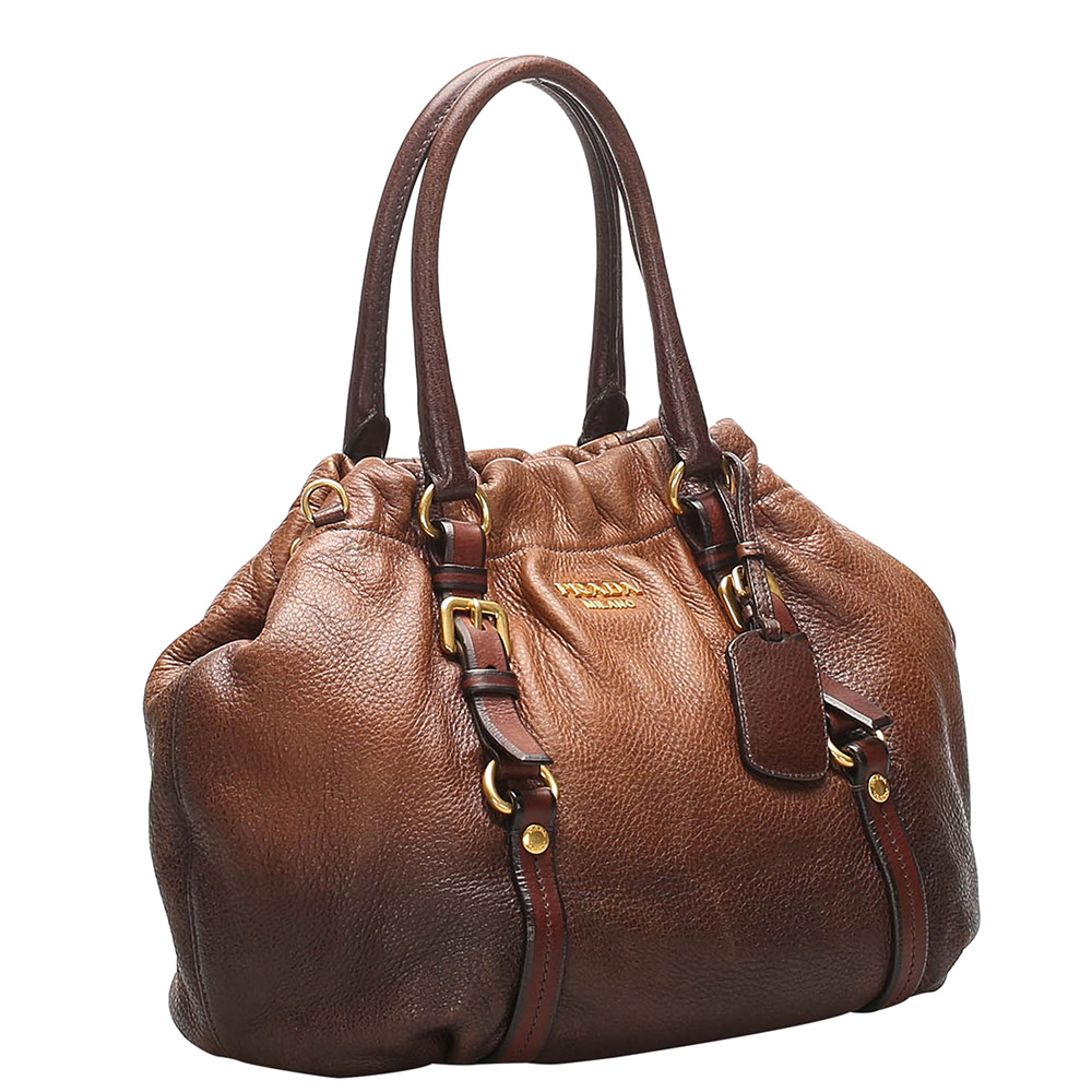 

Prada Brown Leather Cervo Antik Bag