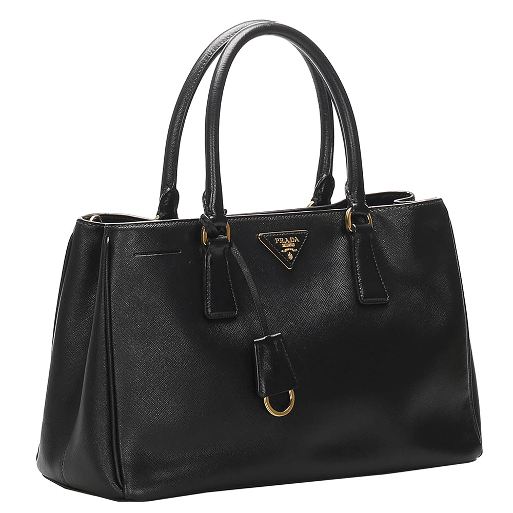 

Prada Black Leather Galleria Satchel Bag