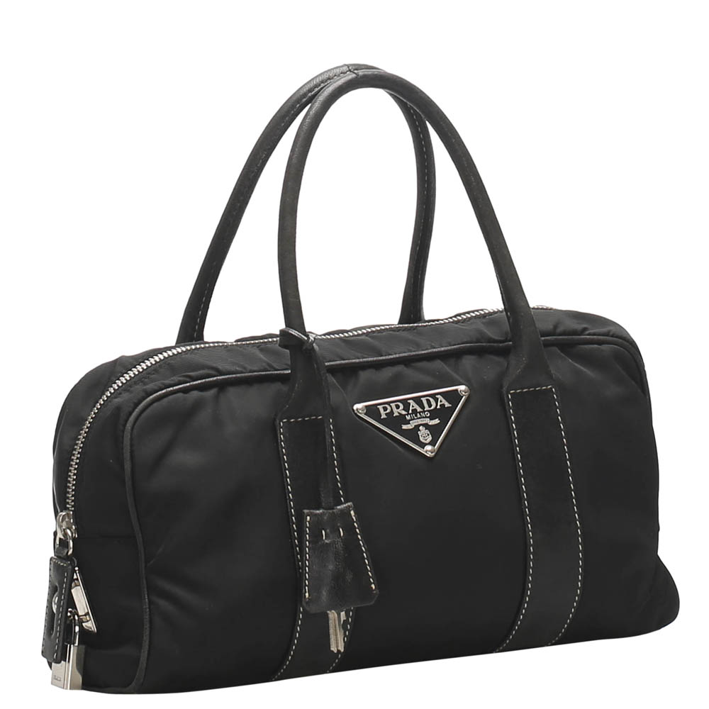 

Prada Black Nylon and Leather Tessuto Bag