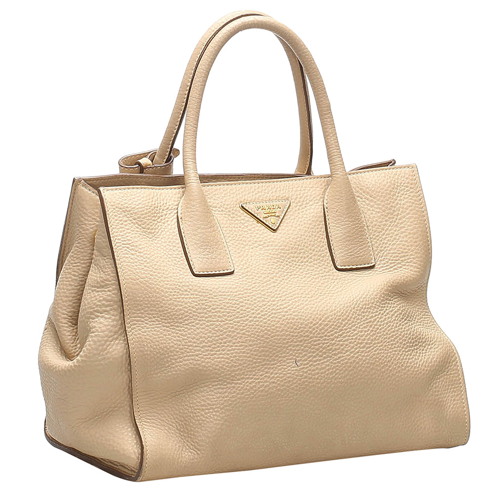 

Prada Beige Leather Vitello Daino Bag
