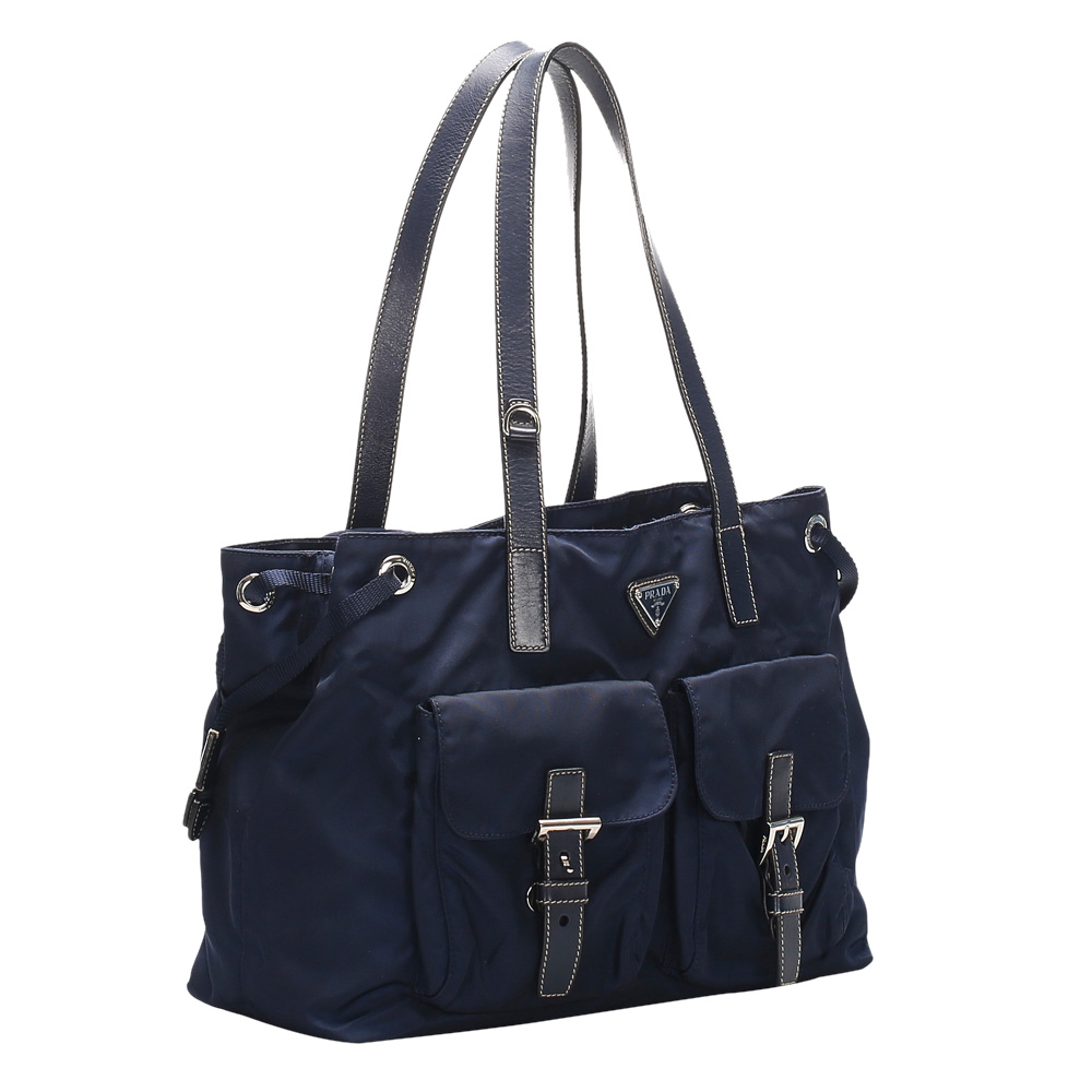 

Prada Blue Nylon Tessuto Shoulder Bag, Navy blue