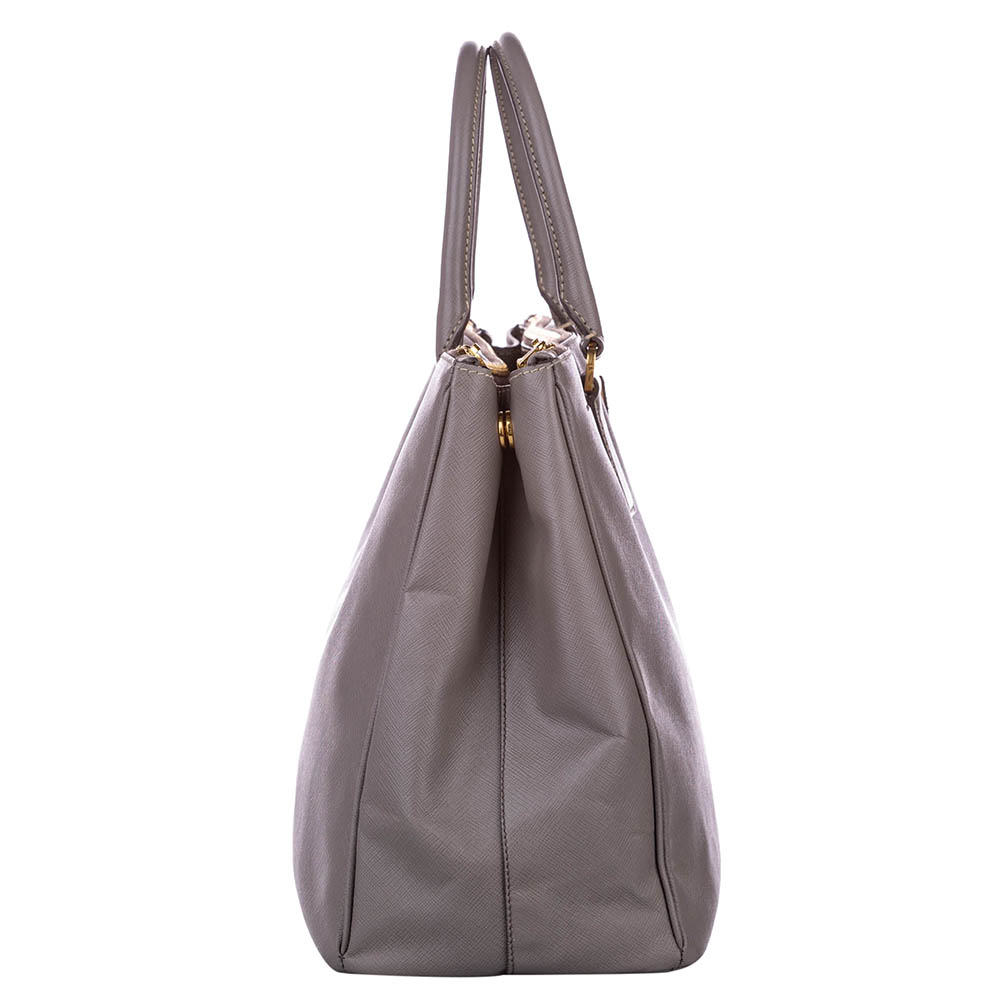 

Prada Grey Saffiano Lux Leather Galleria Bag