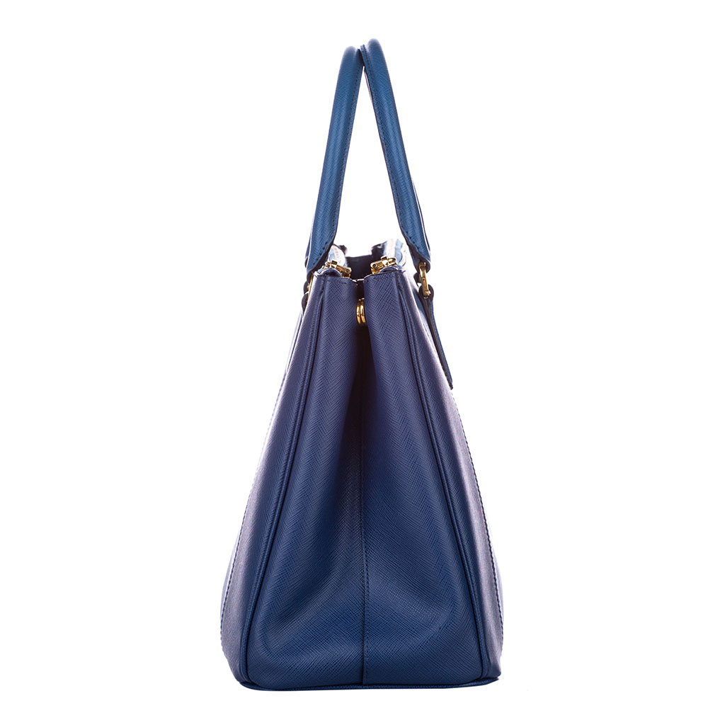 

Prada Bicolor Saffiano Lux Leather Galleria Bag, Blue