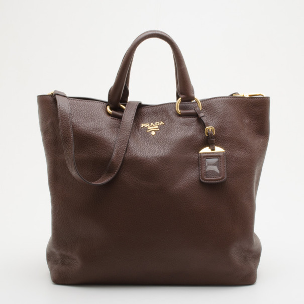 Pre Owned Prada Vitello Daino Shopping Caffe