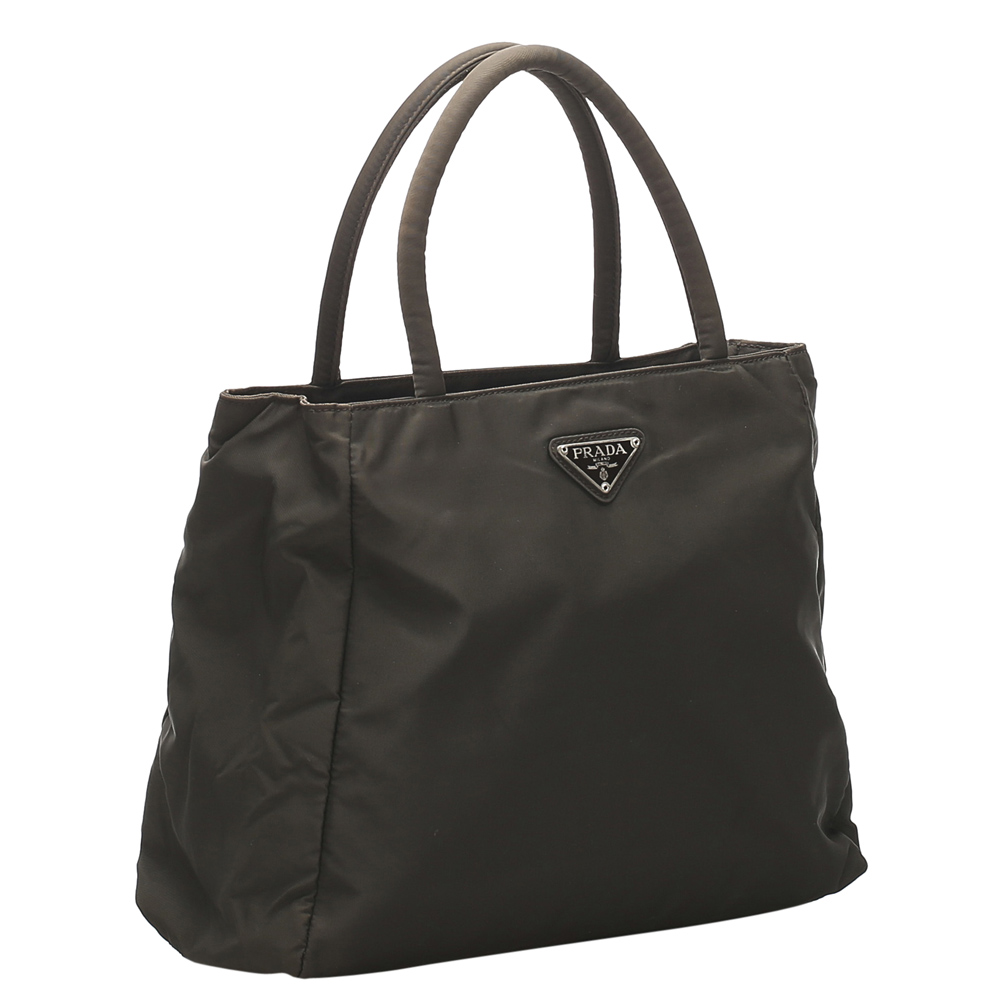 

Prada Black Tessuto Tote Bag, Brown