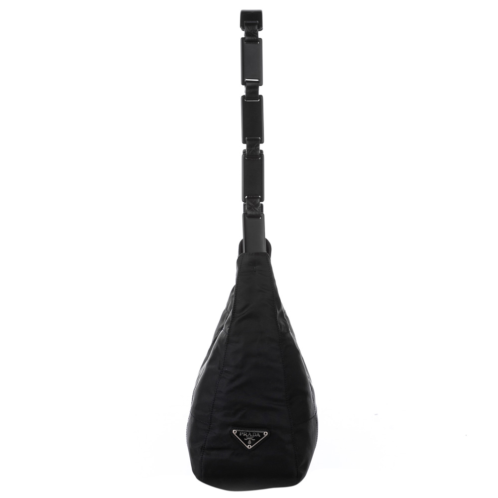 

Prada Black Nylon Tessuto Hobo Bag