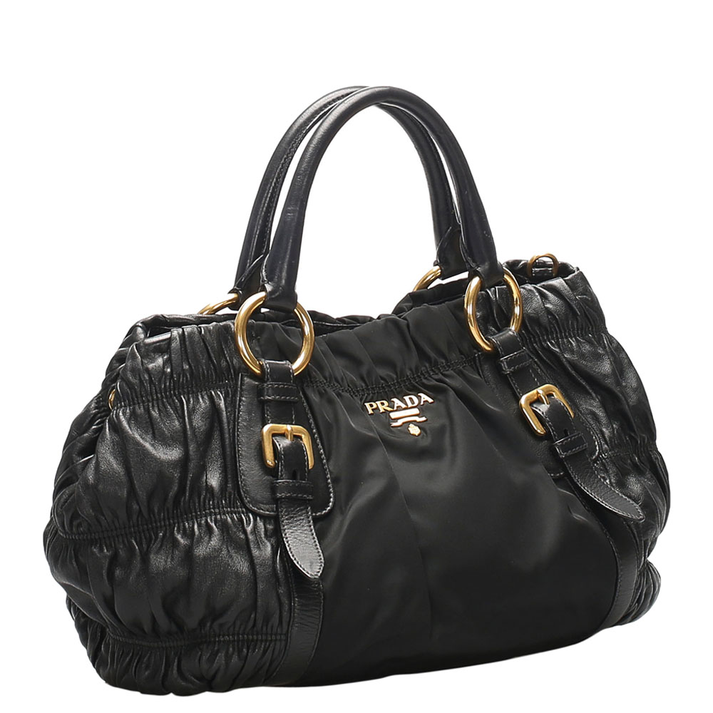 

Prada Black Leather/Nylon Tessuto Nappa Gaufre Bag