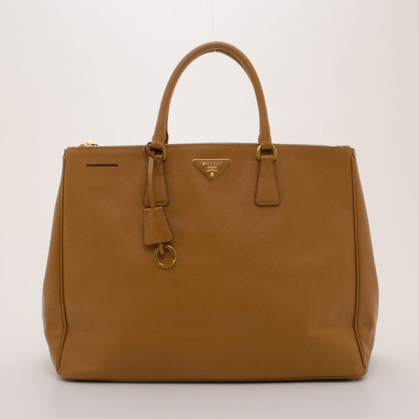 Pre Owned Prada Caramel Saffiano Lux Tote