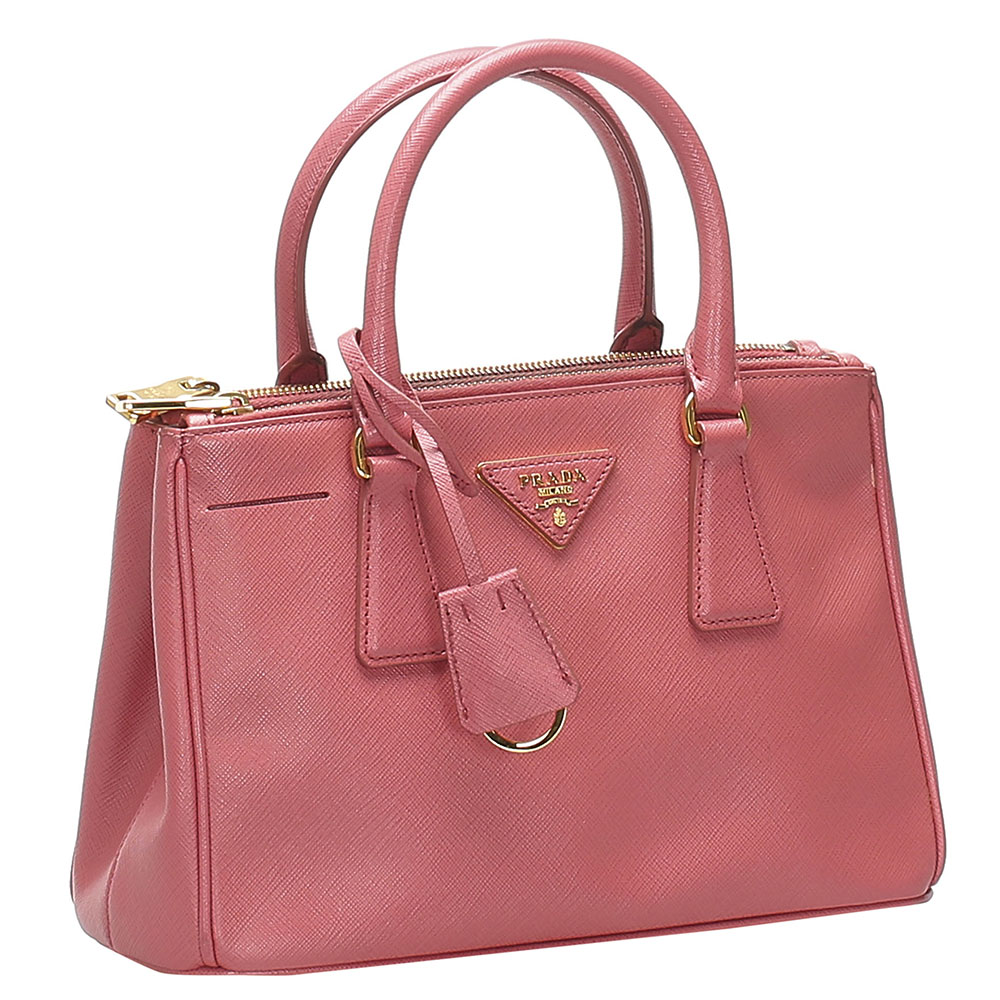 

Prada Pink Leather Saffiano Galleria Crossbody Bag