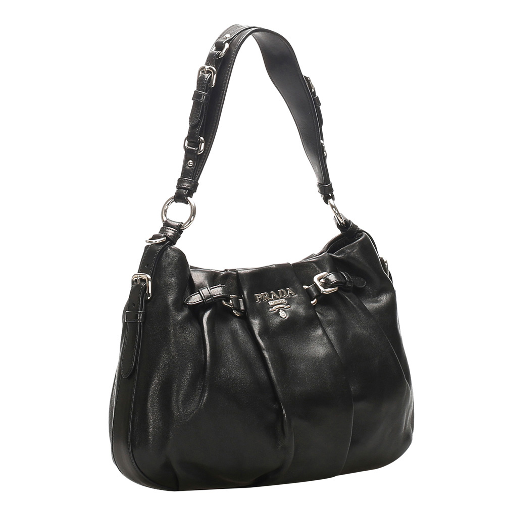 

Prada Black Leather Shoulder Bag