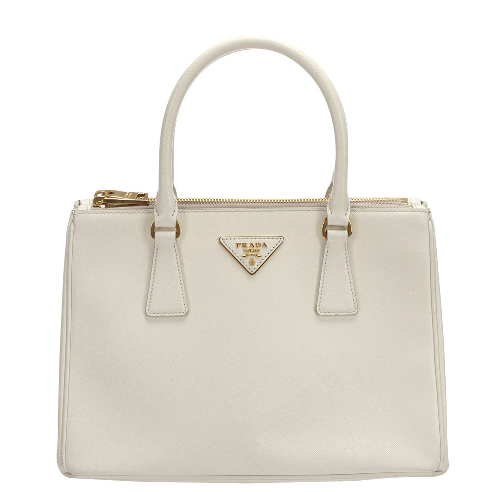 Prada Cream Leather Handbag | semashow.com