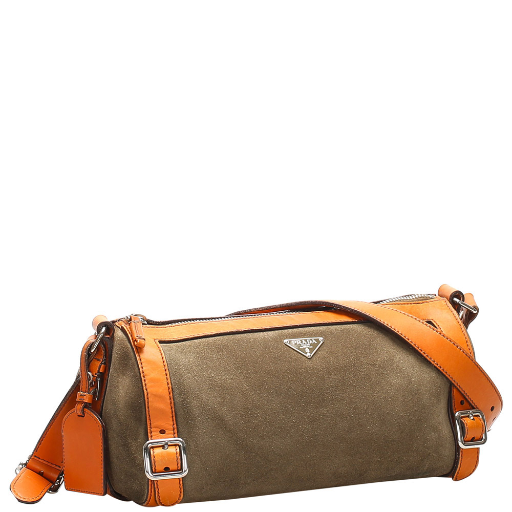 

Prada Brown Canvas And Leather Shoulder Bag