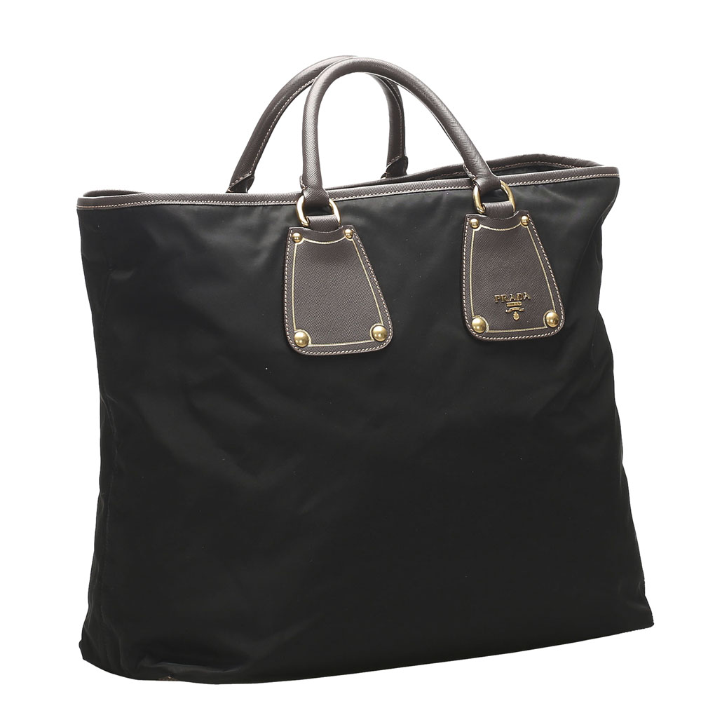 

Prada Black Nylon Tessuto Tote Bag