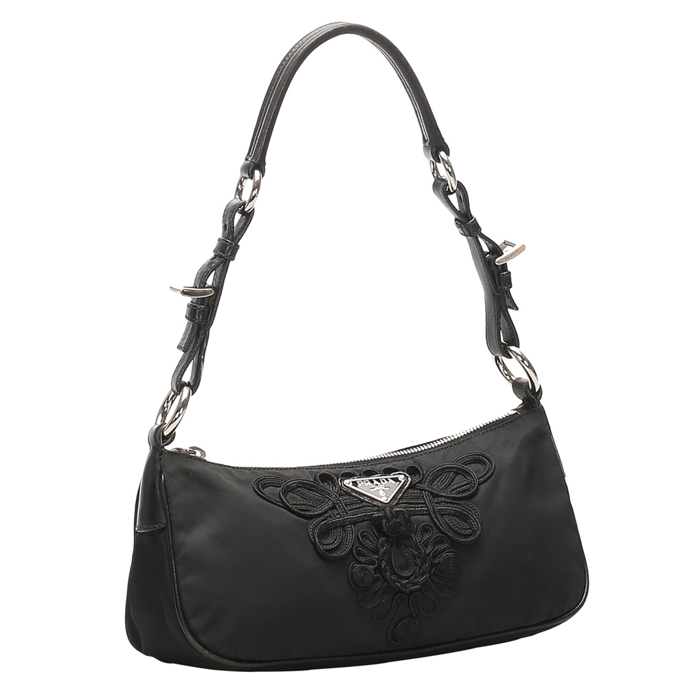 

Prada Black Nylon Baguette Bag
