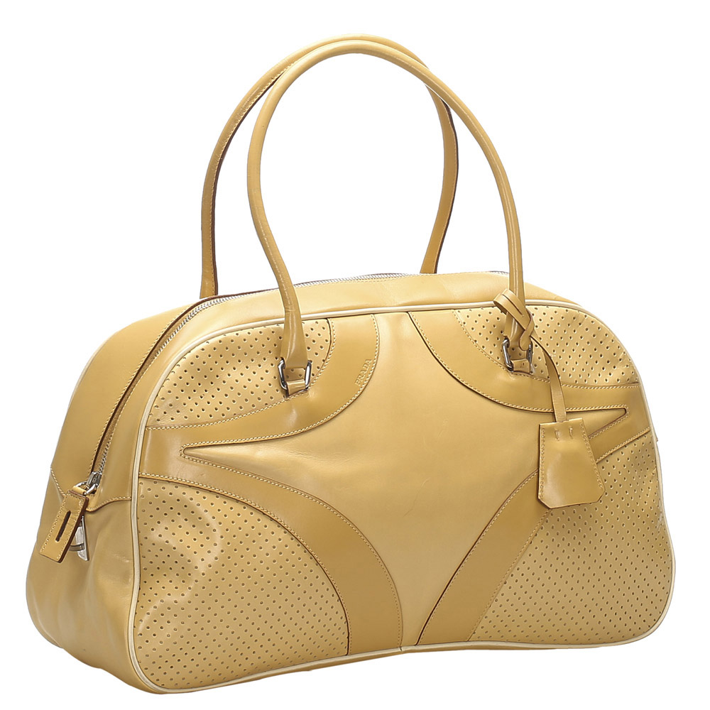 

Prada Beige Leather Satchel