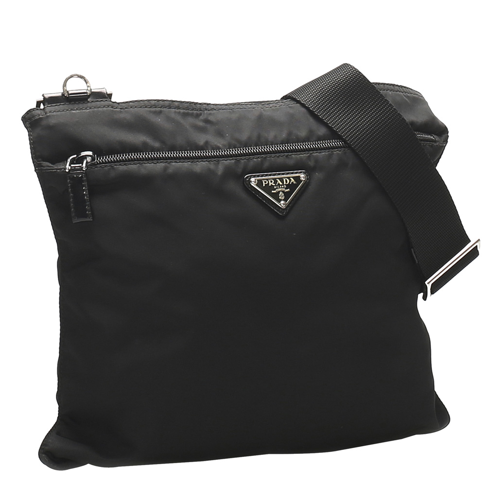 

Prada Black Nylon Tessuto Shoulder Bag