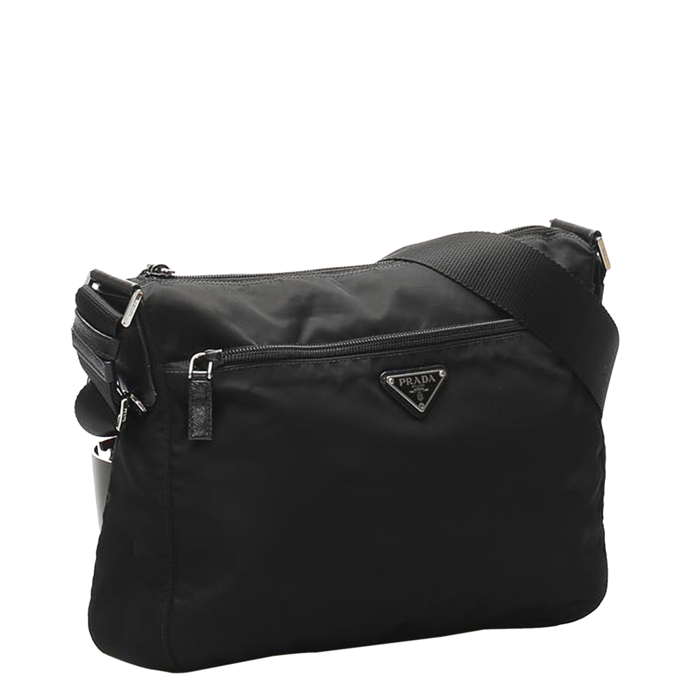 

Prada Black Nylon Tessuto Shoulder Bag