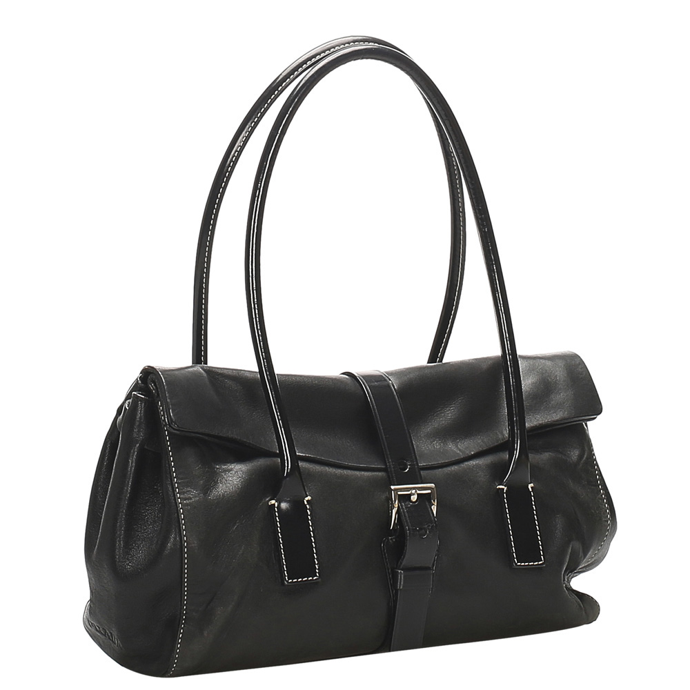 

Prada Black Leather Satchel