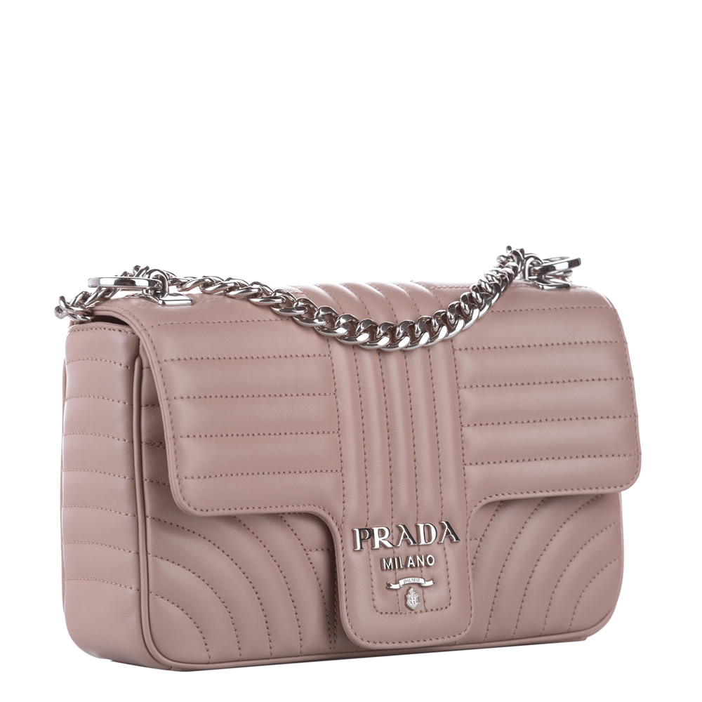 

Prada Pink Soft Calf Leather Diagramme Bag