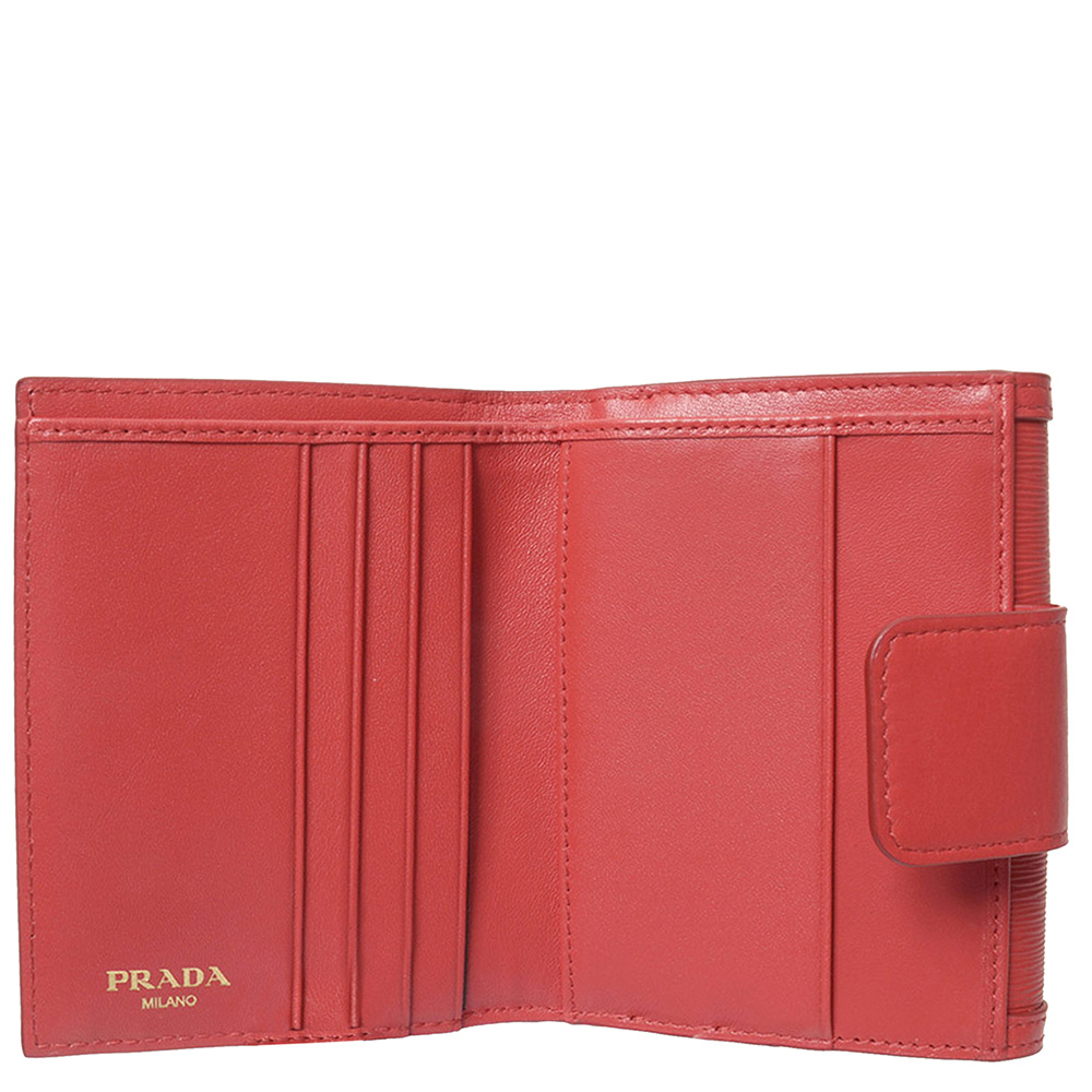 

Prada Red Saffiano leather Small Wallet