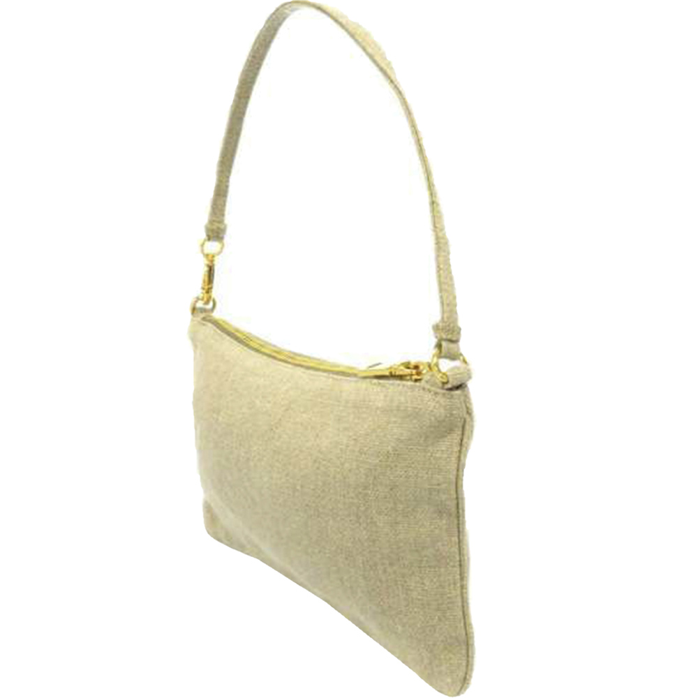 

Prada Beige/Brown Canvas Canapa Satchel Bag