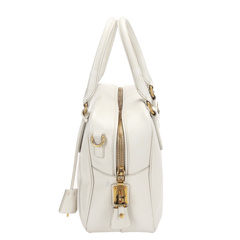 

Prada White Leather Satchel