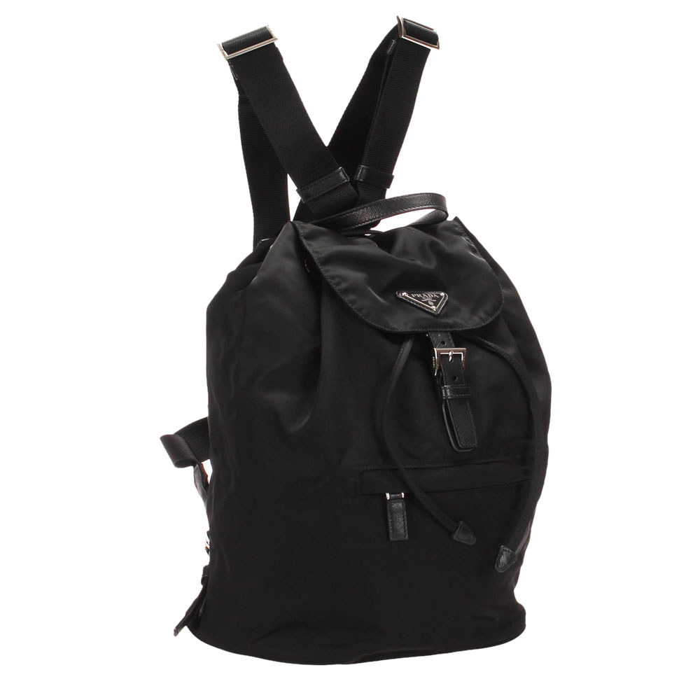 

Prada Black Tessuto Drawstring Backpack