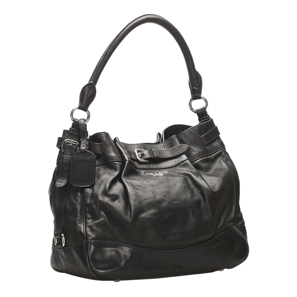 

Prada Black Leather Tote Bag