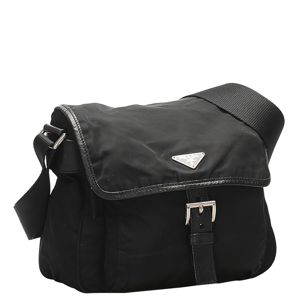 

Prada Black Nylon Tessuto Crossbody Bag
