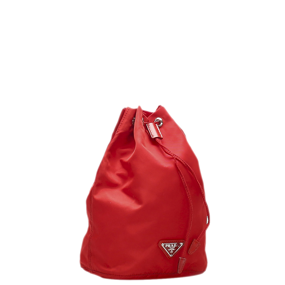 

Prada Red Tessuto Drawstring Pouch